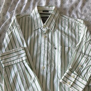 Brooks Brothers Green Striped Men's Shirt
